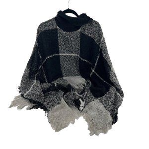Michael Stars Black and Gray Poncho